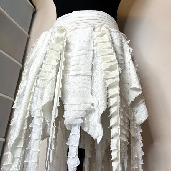 White Mummy Skirt Size Small Medium Beach Bride Top Mermaid Halloween Costume S - Picture 12 of 13